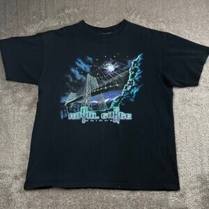 Royal Gorge Bridge Colorado T-Shirt Size L Night Sky Retro Indie Grunge Single